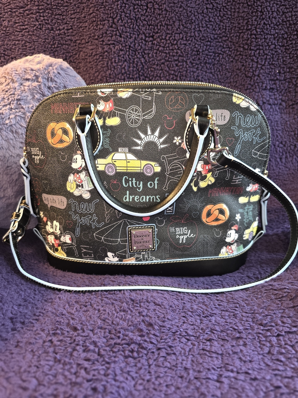Dooney & Bourke Black Disney City of Dreams Dome Satchel